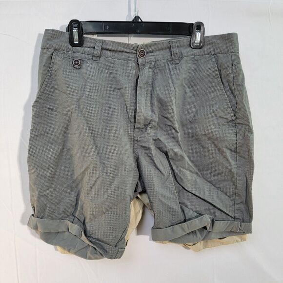 Bundle of x2 Springfield Cream & Gray 100% Cotton Shorts Men's Size 42 - Picture 2 of 9
